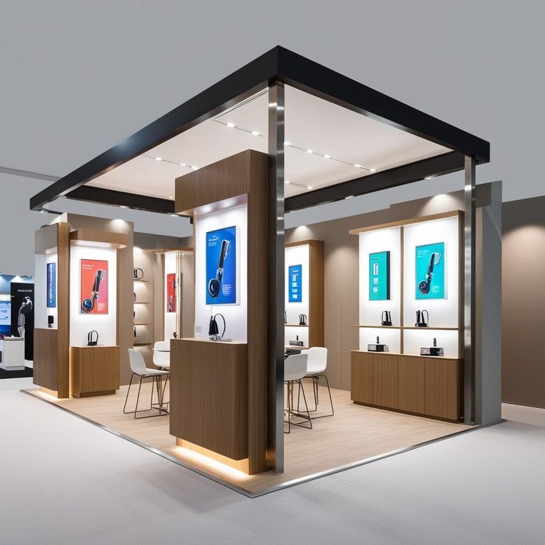 Wooden exhibition stand build